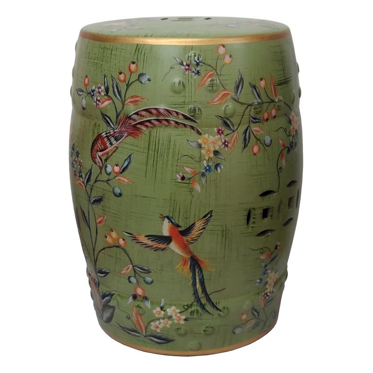 Birds and Flowers Stool