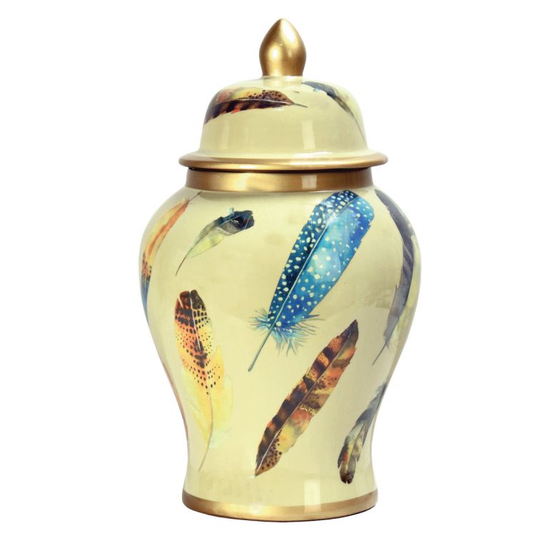 Large Feather Jar