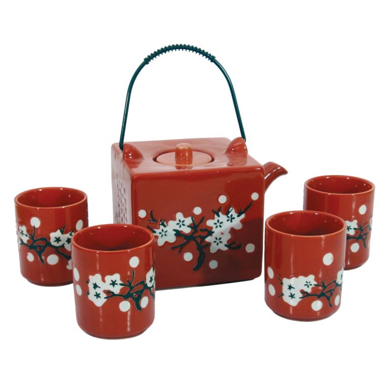 Red Square Cherry Teaset